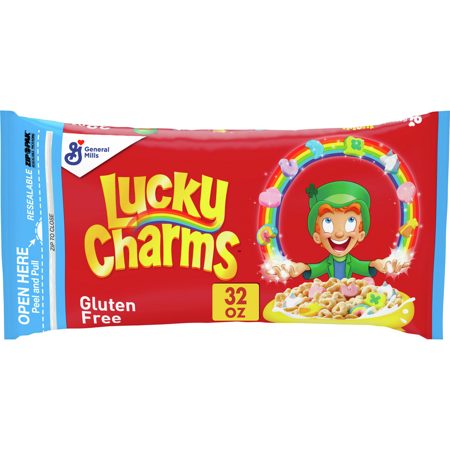 Lucky Charms, Gluten Free Breakfast Cereal, 32 oz