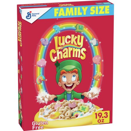 Lucky Charms, Gluten Free Marshmallow Cereal with Unicorns, 19.3 oz