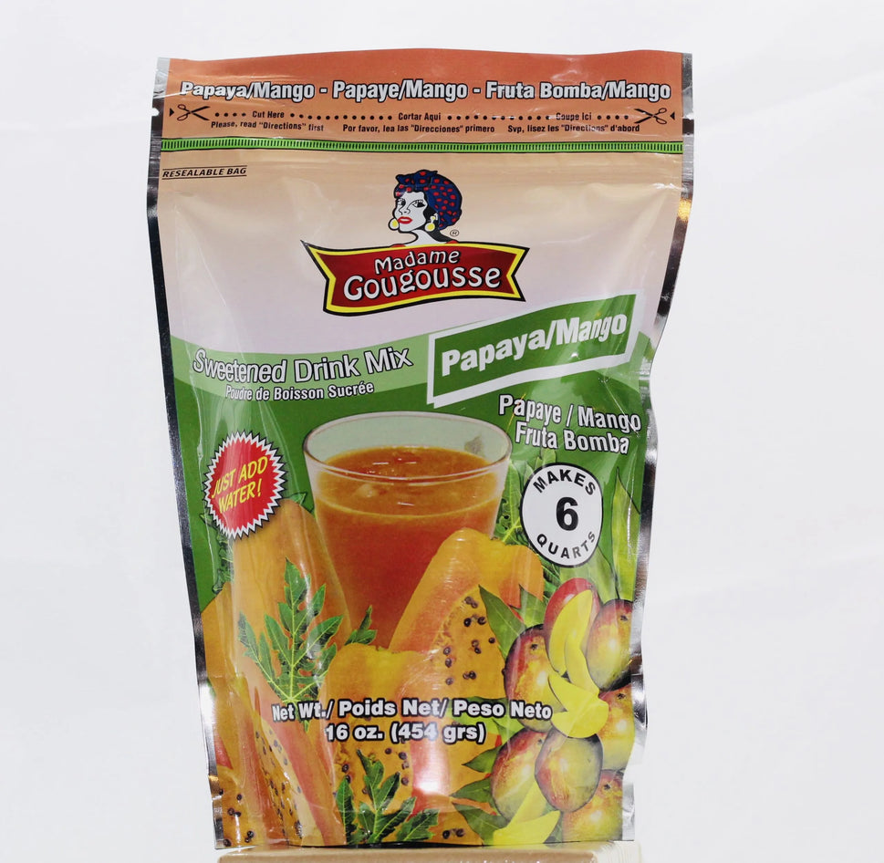 MADAME GOUGOUSSE SWEETENED DRINK MIX 16 OZ PAPAYA MANGO