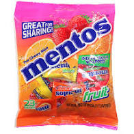 Mentos Individually Wrapped Fruity Candies, 2.27 oz. Bags