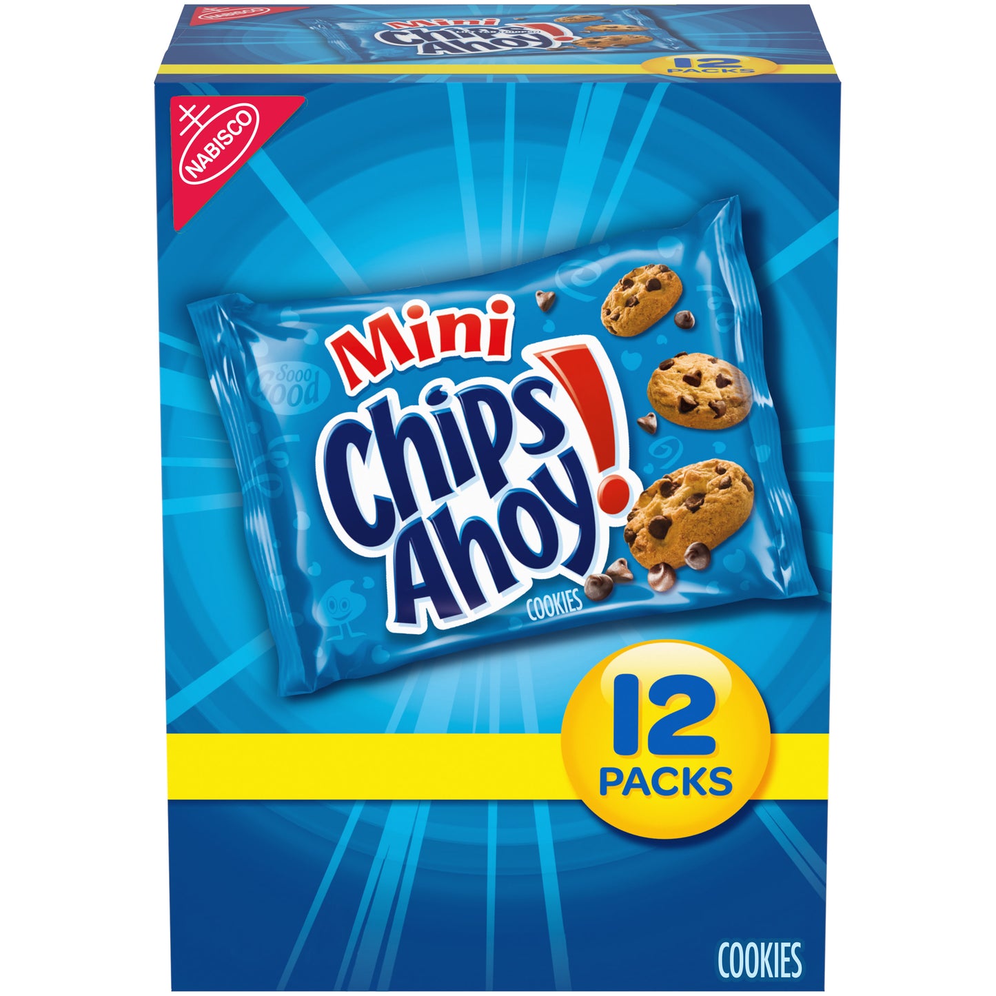 Nabisco CHIPS AHOY! Mini Chocolate Chip Cookies, 12 - 1 oz