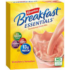 NESTLE CARNATION BREAKFAST MILK STRAWBERRY 1.26 OZ 10 CT