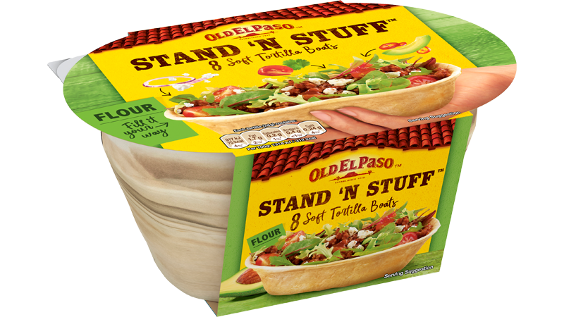 OLD EL PASO SOFT  8 Stand 'n Stuff flour  tortillas mild taco sauce  10.9 OZ