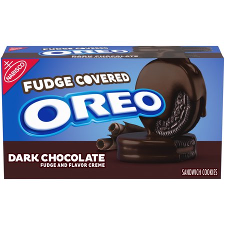 OREO Dark Chocolate Fudge Covered Sandwich Cookies, 9.9 OZ
