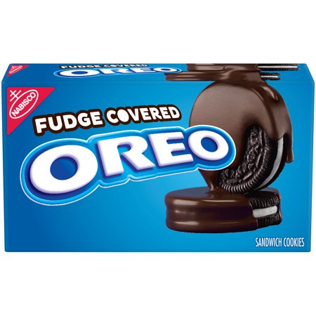 OREO Fudge Covered Chocolate Sandwich Cookies, Original Flavor, 1 Box (9.7 oz)