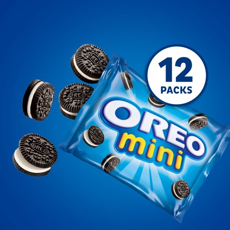 OREO Mini Chocolate Sandwich Cookies, 12 - 1 oz Snack Packs