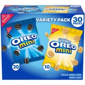 NABISCO OREO Mini Mix Sandwich Cookies Variety Pack, 30 - 1 oz Packs
