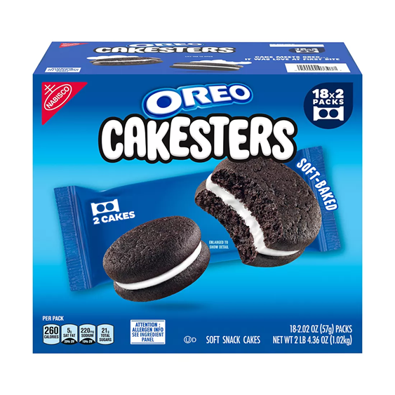 Oreo Cakesters Soft Snack Cakes, 18 pk./2.02 oz.