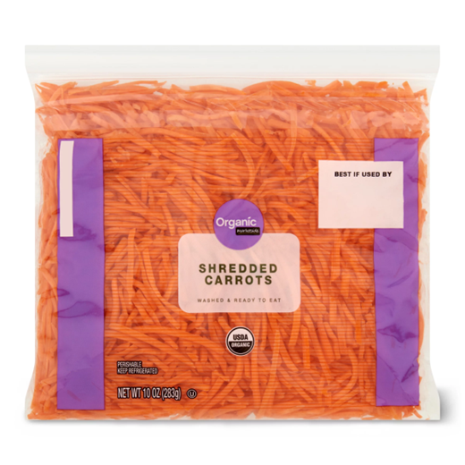 Organic Fresh Shredded Carrots, 10 oz Bag