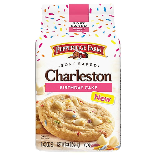 Pepperidge Farm Charleston Soft Baked Birthday Cake Cookies, 8 count, 8.6 oz