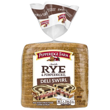 Pepperidge Farm Jewish Rye & Pumpernickel Deli Swirl Bread, 16 oz. Bag