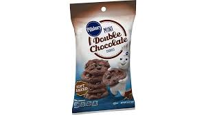 Pillsbury mini double chocolate chip cookies 3oz box