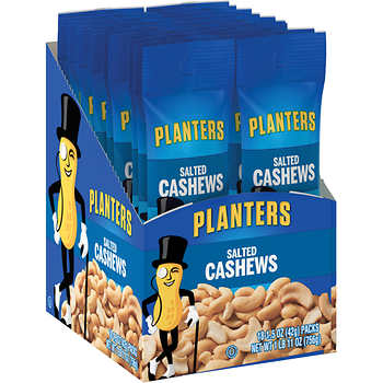 PLANTERS Salted Cashews 2 oz. Tube - 15 CT