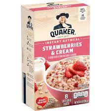 QUAKER INSTANT OATS 10 CT STRAWBERRY & CREAM 8.4 oz