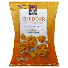 Quaker Rice Crisps, Cheddar, 7.04 oz Bag