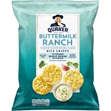 Quaker Rice Crisps, Buttermilk Ranch, 7.04 oz Bag