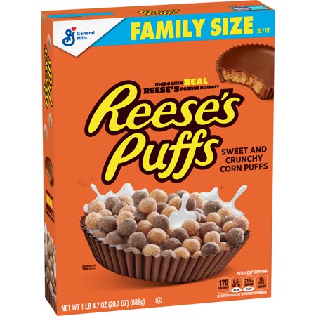 Reese's Puffs Cereal, Peanut Butter, Whole Grain 20.7 oz