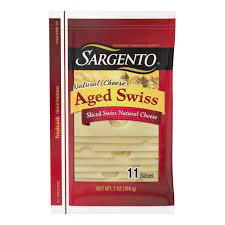 SARGENTO NATURAL DELI AGED SWISS CHEESE 11 CT 7 OZ