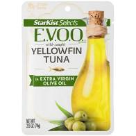 STARKIST YELLOWFIN TUNA IN EXTRA VIRGIN OLIVE OIL 2.6 oz packet