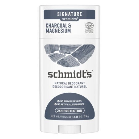 Schmidt's Deodorant Stick For Odor Protection Charcoal + Magnesium Aluminum Free Deodorant 2.65 oz