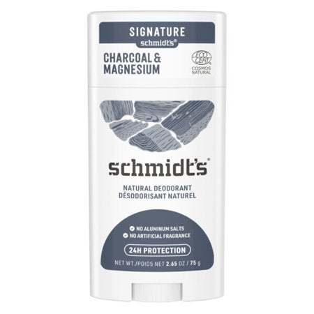 Schmidt's Deodorant Stick For Odor Protection Charcoal + Magnesium Aluminum Free Deodorant 2.65 oz