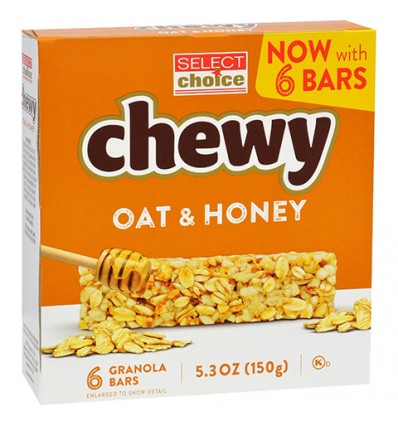 Select Choice Oat & Honey Granola Bars 6-CT