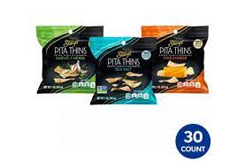 Stacy's Pita Thins, Variety Pack (1oz., 30ct.) Sea Salt, Five Cheese, Garlic Herb