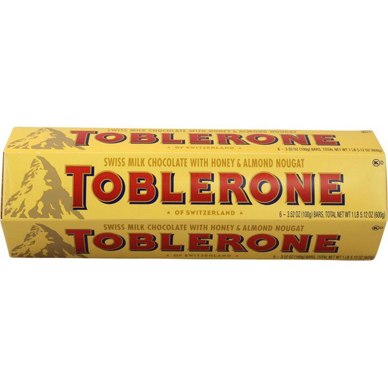 Toblerone Swiss Milk Chocolate Candy Bars, 6 pk./3.52 oz.