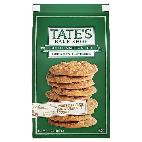 Tate's Bake Shop White Chocolate Macadamia Nut Cookies, 7 oz