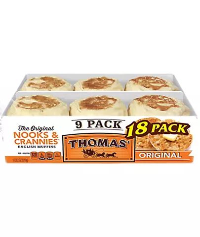 Thomas' English Muffins, 2 pk./9 ct.