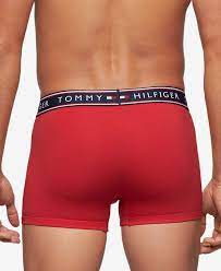 Men's 2-Pk. Cotton Stretch Trunks MAHOGANY RED & WHITE