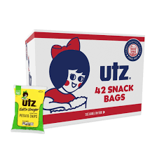 Utz Salt & Vinegar, Multipack, Gluten-Free, Potato Chips, 1 oz, 60 Count (Vending)