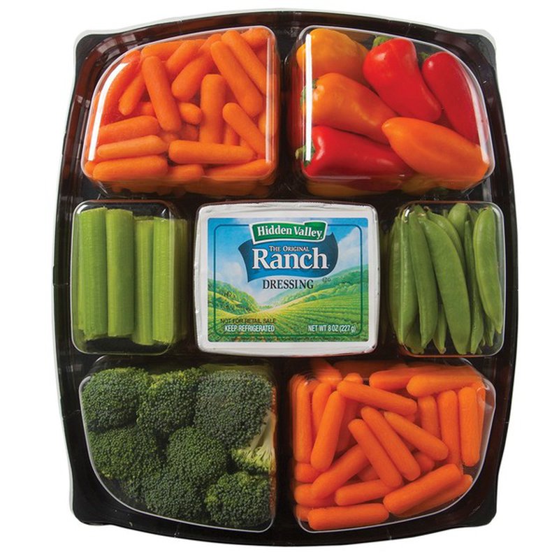 VEGETABLE TRAY VARIETY VEGGIES & DRESSING