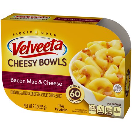 Kraft Velveeta Cheesy Bowls Bacon Mac & Cheese with Smoky Cheese Sauce