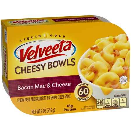 Kraft Velveeta Cheesy Bowls Bacon Mac & Cheese with Smoky Cheese Sauce