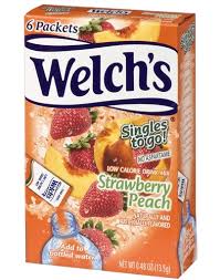 Welch's Strawberry Peach Powdered Drink Mix, 0.48 Ounce