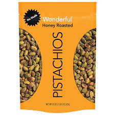 Wonderful No Shell Honey Roasted Pistachios, 22 oz.