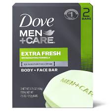 Dove Men Care Extra Fresh Body & Face Bar 2 bars