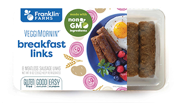 Franklin Farms Vegetarian 6 Meatless Breakfast links 10 oz