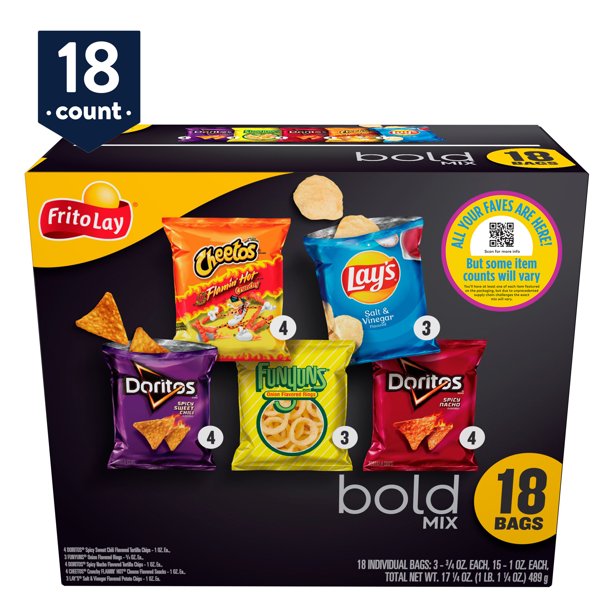 VARIETY CHIPS 18 PK