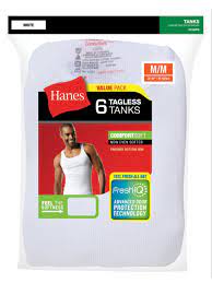 Men's Fresh IQ Comfort Soft White  Undershirt 6-Pack 16 oz