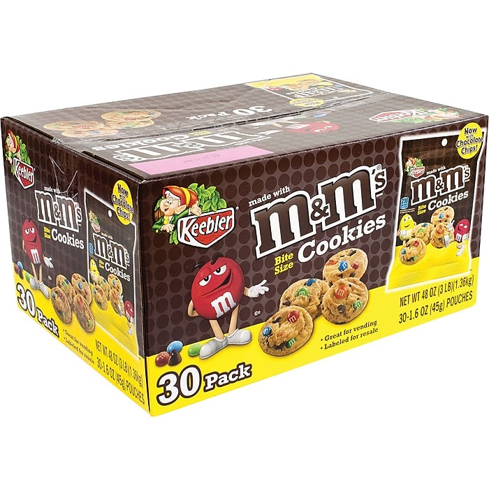 KEEBLER M&M Cookies 30 Pack 1.6 OZ 48 OZ