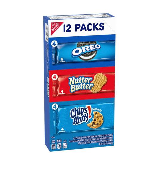 Nabisco Cookie Variety Pack, OREO, Nutter Butter, CHIPS AHOY!,