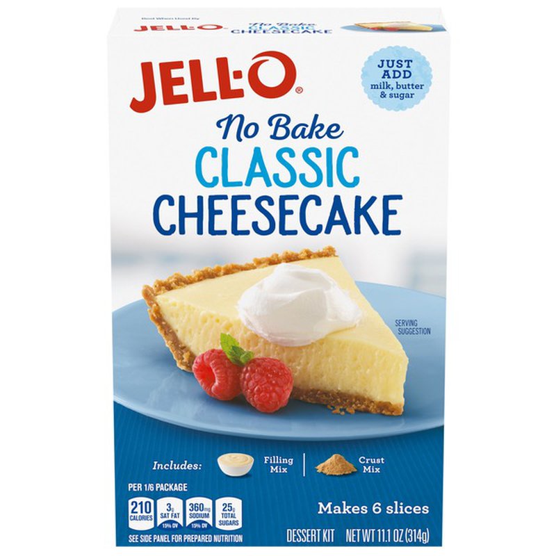 Jell-O no Bake Classic Cheesecake Dessert Mix, 11.1 oz Box vs