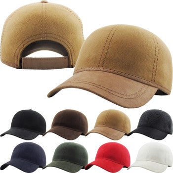 KBETHOS  100% WOOL VELCO BASEBALL CAP BROWN