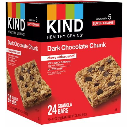 KIND  Healthy Grains Bars, Dark Chocolate Chunk (24 ct.)