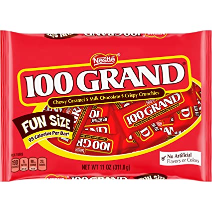 Nestle 100 GRAND Fun Size Candy Bars 11 oz. Bar