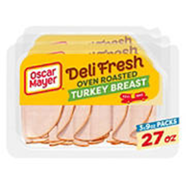 Oscar Mayer Deli Fresh Oven Roasted Turkey Breast Sliced Lunch Meat, 3 pk./9 oz 27 oz