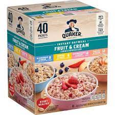 Quaker Instant Oatmeal Fruit & Cream, Variety Pack (40 pk.) 42.3