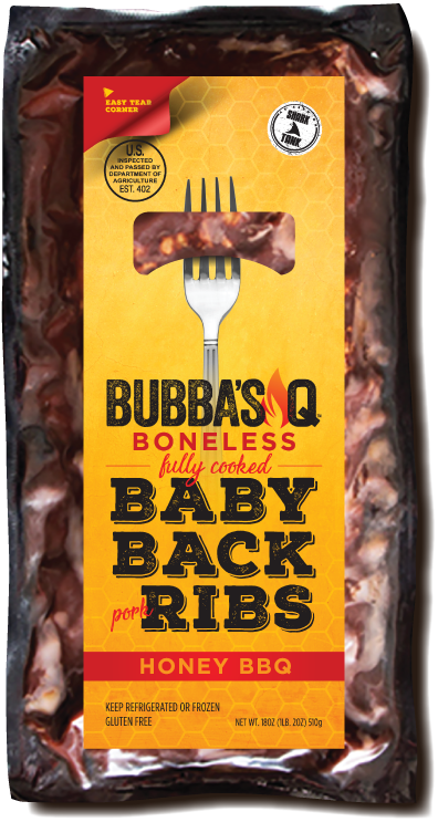 Baby Back Boneless Original Pork Ribs 18 oz